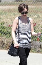LILY COLLINS Out and About in Los Angeles 05/01/2015
