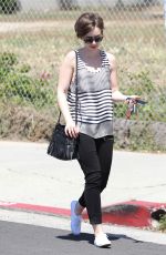 LILY COLLINS Out and About in Los Angeles 05/01/2015