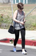 LILY COLLINS Out and About in Los Angeles 05/01/2015