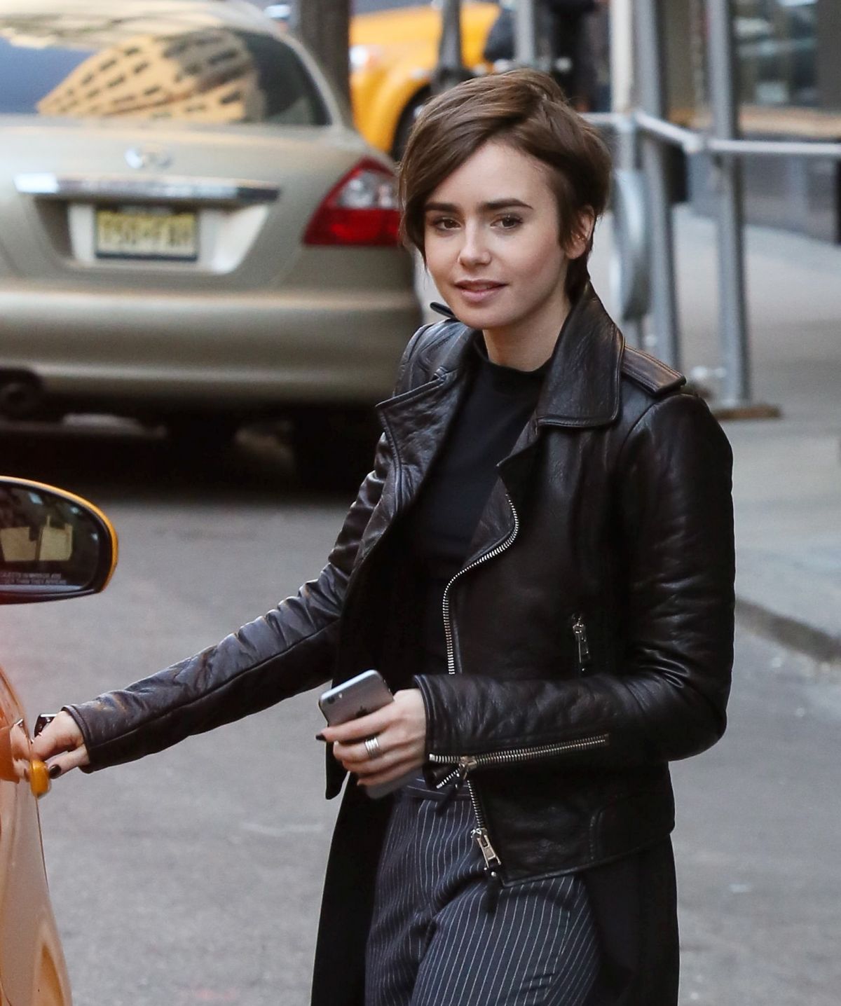 LILY COLLINS Out and About in New York 05/03/2015 LILY COLLINS Out and About in New York 05/03/2015