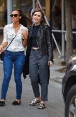 LILY COLLINS Out and About in New York 05/03/2015