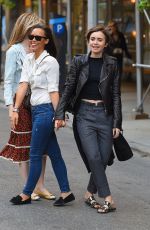 LILY COLLINS Out and About in New York 05/03/2015