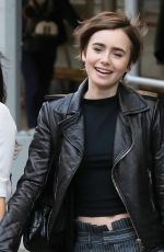 LILY COLLINS Out and About in New York 05/03/2015