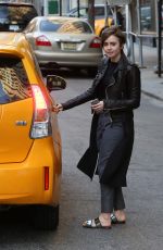 LILY COLLINS Out and About in New York 05/03/2015