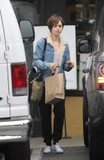 LILY COLLINS Out and About in West Hollywood 05/28/2015