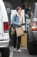 LILY COLLINS Out and About in West Hollywood 05/28/2015