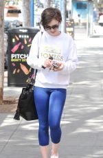 LILY COLLINS Out in Los Angeles 05/22/2015
