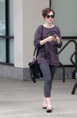 LILY COLLINS Out Shopping in Los Angeles 05/06/2015