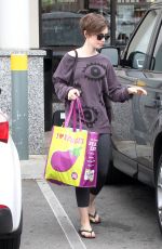 LILY COLLINS Out Shopping in Los Angeles 05/06/2015