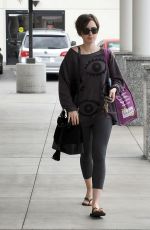 LILY COLLINS Out Shopping in Los Angeles 05/06/2015