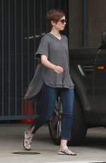 LILY COLLINS Visits a Friends in Larchmont Village