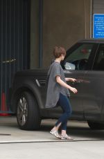 LILY COLLINS Visits a Friends in Larchmont Village