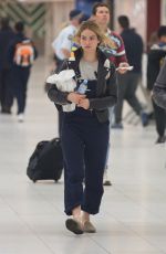 LILY JAMES Arrives at Airport in Adelaide 05/19/2015
