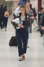 LILY JAMES Arrives at Airport in Adelaide 05/19/2015