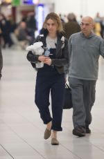 LILY JAMES Arrives at Airport in Adelaide 05/19/2015