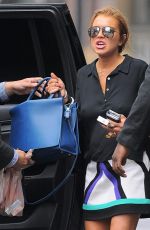 LINDSAY LOHAN Arrives to Complete Her Community Service in New York