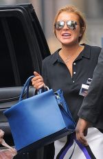 LINDSAY LOHAN Arrives to Complete Her Community Service in New York