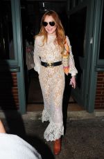 LINDSAY LOHAN Out and About in London 05/04/2015 