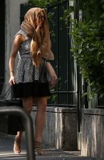LINDSAY LOHAN Out and About in MIlan 04/28/2015