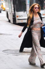 LINDSAY LOHAN Out and About in New York 05/28/2015
