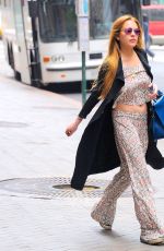 LINDSAY LOHAN Out and About in New York 05/28/2015