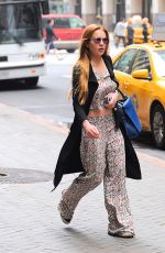 LINDSAY LOHAN Out and About in New York 05/28/2015