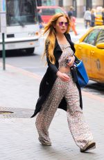 LINDSAY LOHAN Out and About in New York 05/28/2015