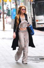 LINDSAY LOHAN Out and About in New York 05/28/2015
