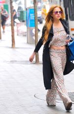 LINDSAY LOHAN Out and About in New York 05/28/2015