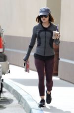 LUCY HALE Out fro Morning Coffee in Los Angeles 05/07/2015