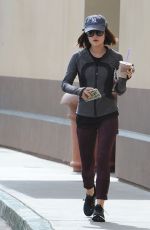 LUCY HALE Out fro Morning Coffee in Los Angeles 05/07/2015