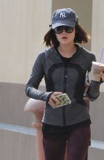 LUCY HALE Out fro Morning Coffee in Los Angeles 05/07/2015