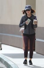 LUCY HALE Out fro Morning Coffee in Los Angeles 05/07/2015