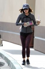 LUCY HALE Out fro Morning Coffee in Los Angeles 05/07/2015