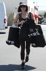 LUCY HALE Out Shopping in Los Angeles 04/29/2015