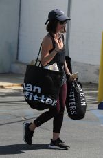 LUCY HALE Out Shopping in Los Angeles 04/29/2015
