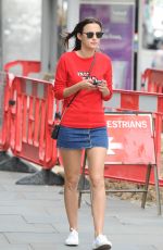 LUCY WATSON in Shorts Out in London 05/27/2015