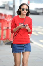 LUCY WATSON in Shorts Out in London 05/27/2015