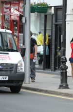 LUCY WATSON in Shorts Out in London 05/27/2015