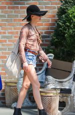 MAGGIE Q in Daisy Dukes Out in New York 05/03/2015
