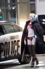 MARGOT ROBBIE at Suicide Squad Movie Set in Toronto 05/16/2015