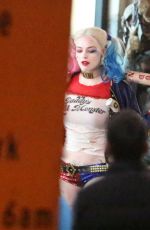 MARGOT ROBBIE on the Set of Suicide Squad in Toronto 05/03/2015