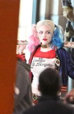 MARGOT ROBBIE on the Set of Suicide Squad in Toronto 05/03/2015