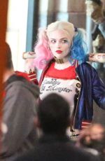 MARGOT ROBBIE on the Set of Suicide Squad in Toronto 05/03/2015