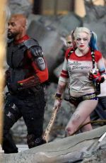 MARGOT ROBBIE on the Set of Suicide Squad in Toronto 05/13/2015