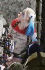 MARGOT ROBBIE on the Set of Suicide Squad in Toronto 05/13/2015