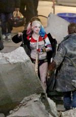 MARGOT ROBBIE on the Set of Suicide Squad in Toronto 05/13/2015