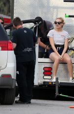 MARGOT ROBBIE on the Set of Suicide Squad in Toronto 05/27/2015