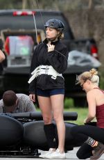 MARGOT ROBBIE on the Set of Suicide Squad in Toronto 05/27/2015