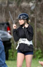 MARGOT ROBBIE on the Set of Suicide Squad in Toronto 05/27/2015